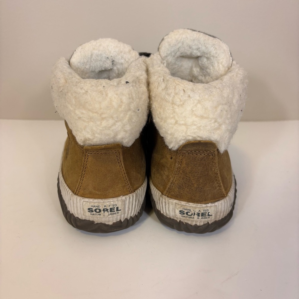 Sorel‎ Tan Boots with Cream Lining and Gray Laces Women’s 9.5 - Picture 4 of 7